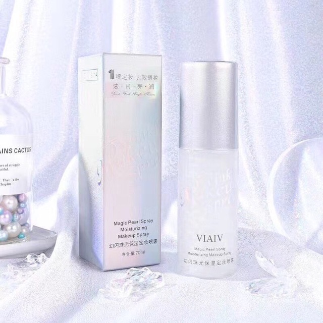 Xịt giữ lớp makeup nhũ chảy Stars shine galaxy spray Viaiv