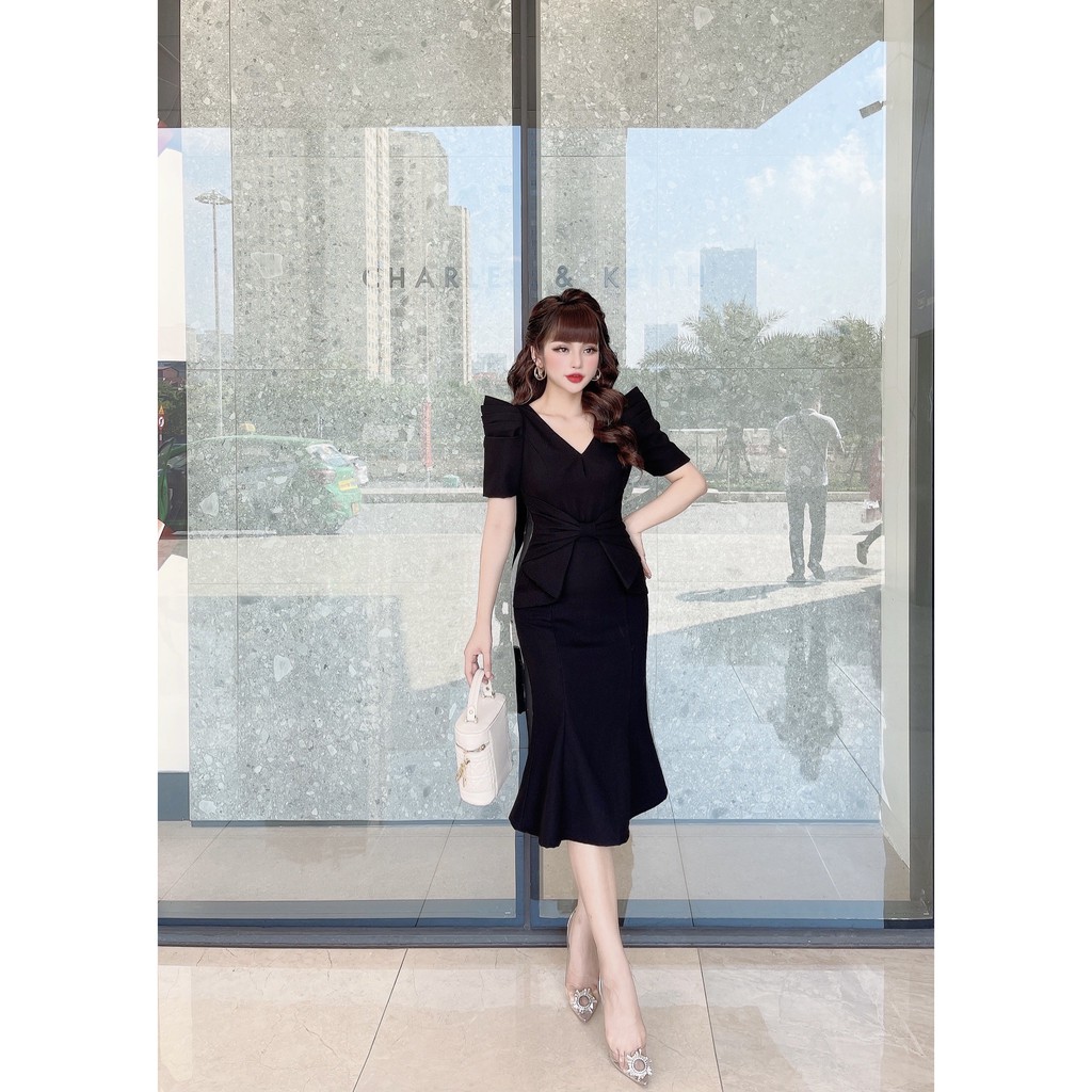 [Mã SKAMA06 giảm 8% tối đa 50K đơn 250K] xả- váy cổ tim cv đuôi cá - 8588 | BigBuy360 - bigbuy360.vn