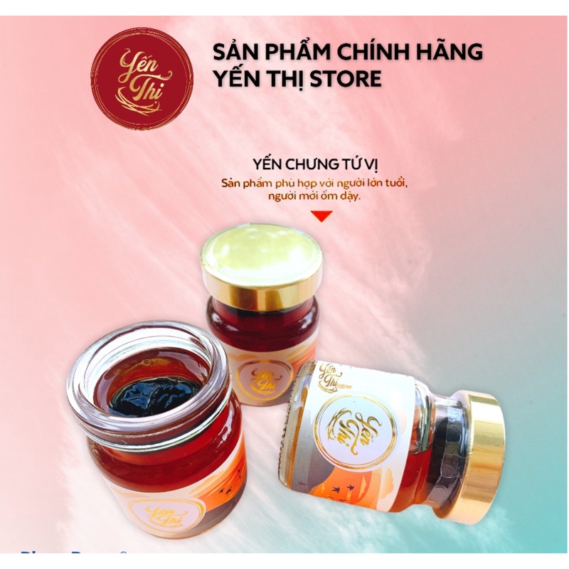 YẾN THỊ-YẾN CHƯNG TỨ VỊ - CHƯNG TÁO TÀU,HẠT SEN,NHẢN NHỤC,KỈ TỬ- HŨ CHƯNG SẴN12gram tươi-70ML