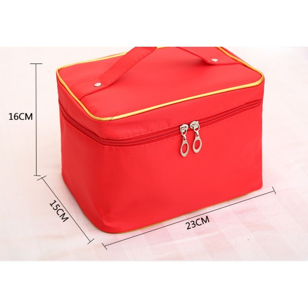 Túi đựng mỹ phẩm cọ trang điểm form rộng hình hộp xách tay TMP08