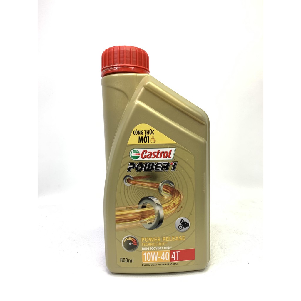 Nhớt xe số CASTROL POWER 1 4T 10W40 1L/0.8L