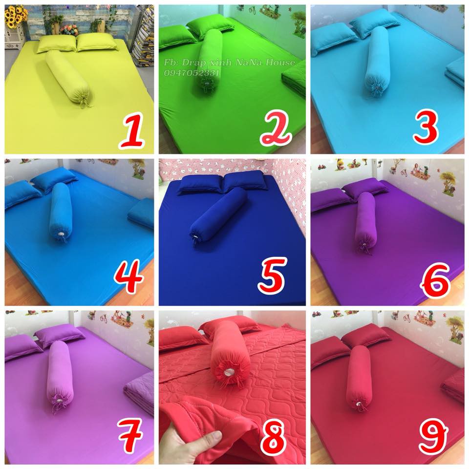 Bộ drap thun Hàn Quốc cao cấp 28 màu