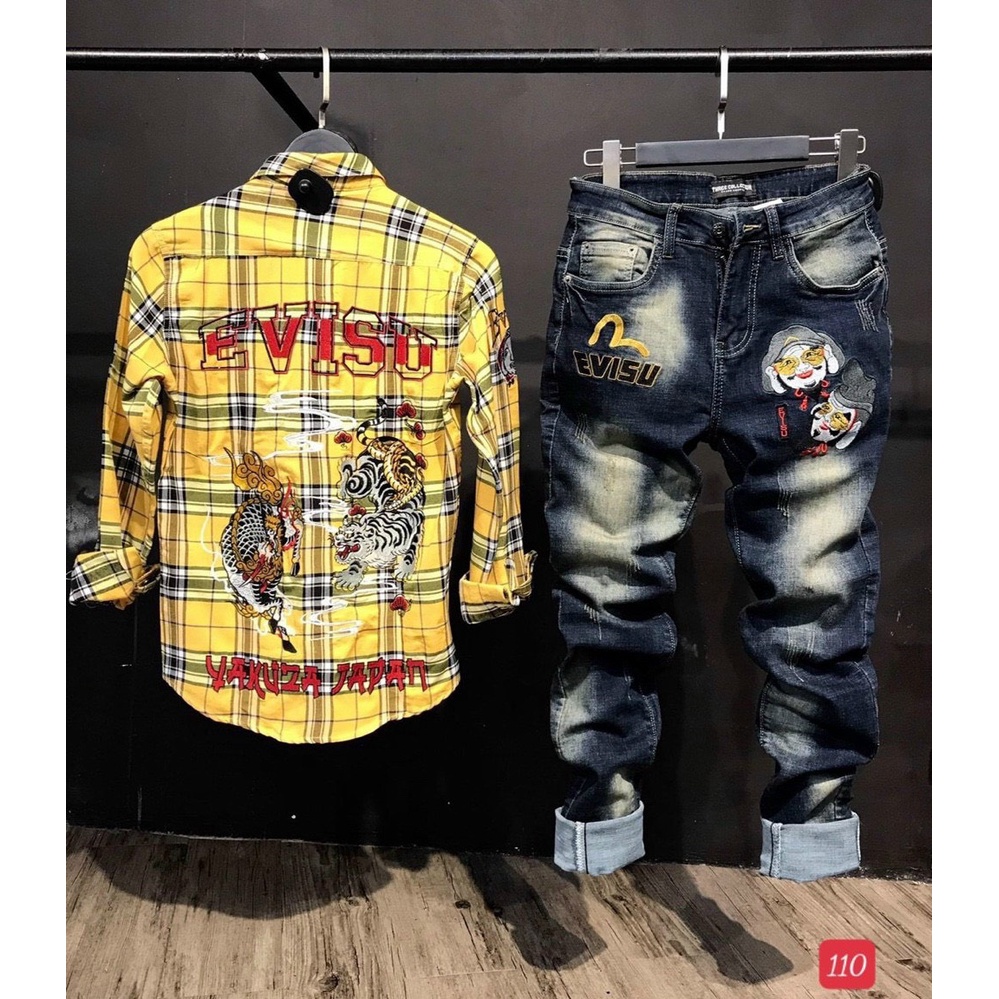 Quần jean nam co giãn 4 chiều, quần bò THÊU dáng ôm chất vải cao cấp CAROLLSTORE MS110