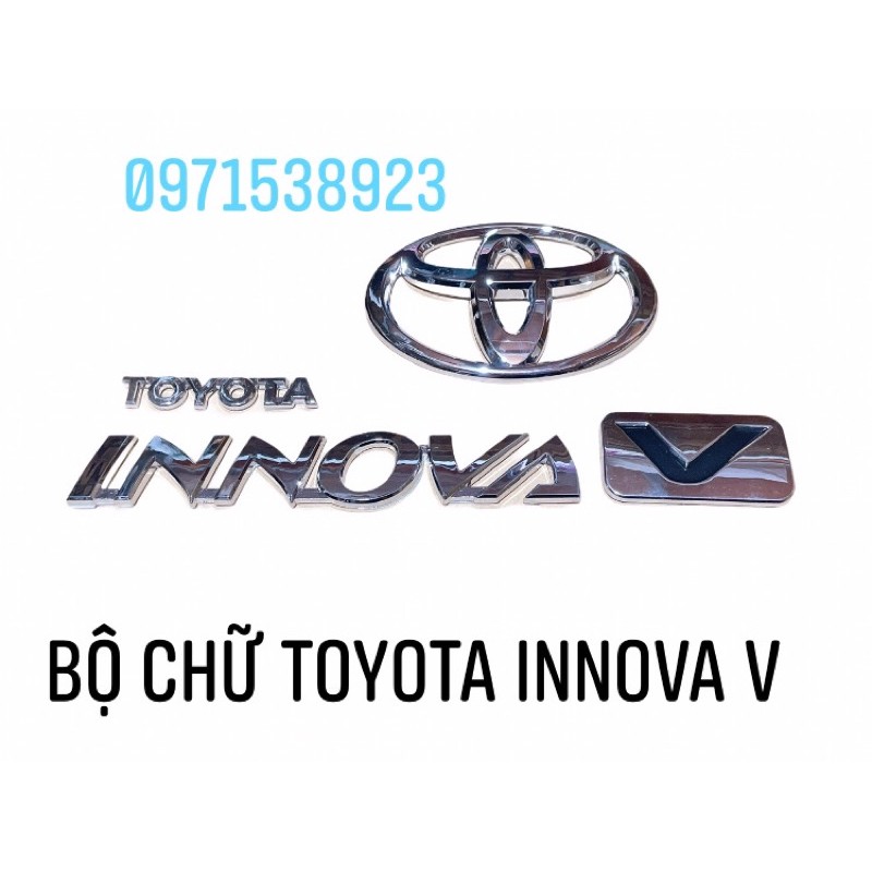 Logo Chữ Nổi Toyota Innova V Dán Đuôi Xe Innova 2006-2012