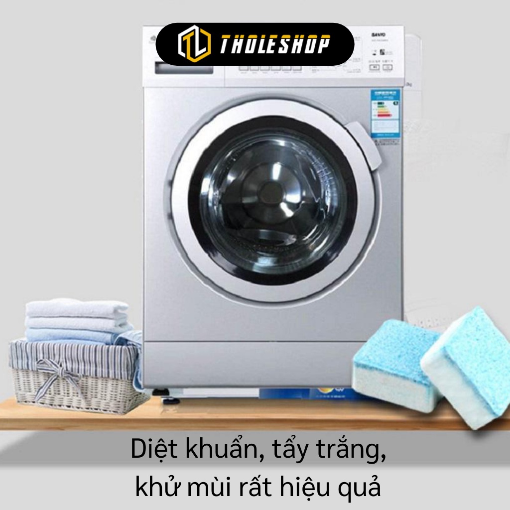 Vệ Sinh Lồng Giặt - Combo 12 Viên Sủi Làm Sạch, Diệt Khuẩn Và Khử Mùi Máy Giặt 9091