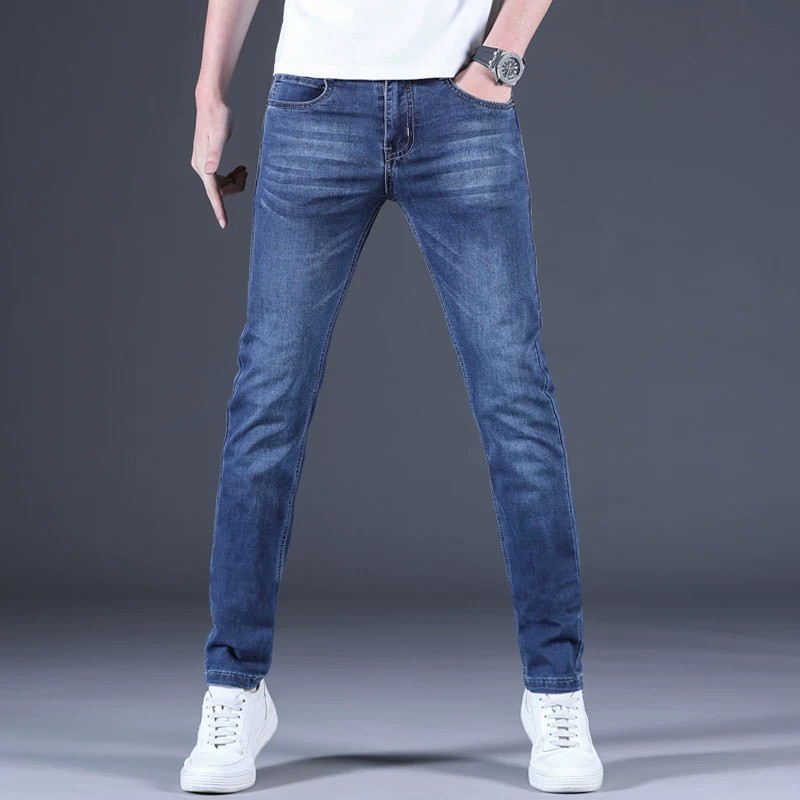 Quần Jeans Nam Chất Bò Dáng Ôm Co Giãn 3 Màu Chuẩn Size