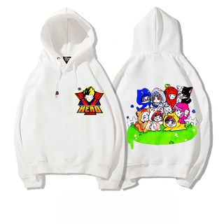 MÂU MỚI BST Áo hoodie in hình hero team màu trắng cực chất bé trai bé gái đều mê