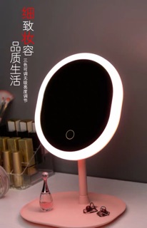 Gương soi để bàn có đèn