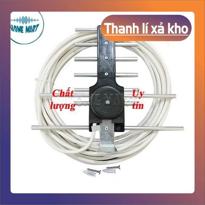 free ship Dàn Anten thông minh cho tivi và thu sóng đầu KTS DVB - T2 ( 15m dây và 1 đầu cắm)