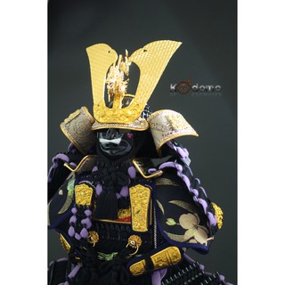 Búp bê Samurai , búp bê Nhật Bản .  Y5 TÍM ĐEN