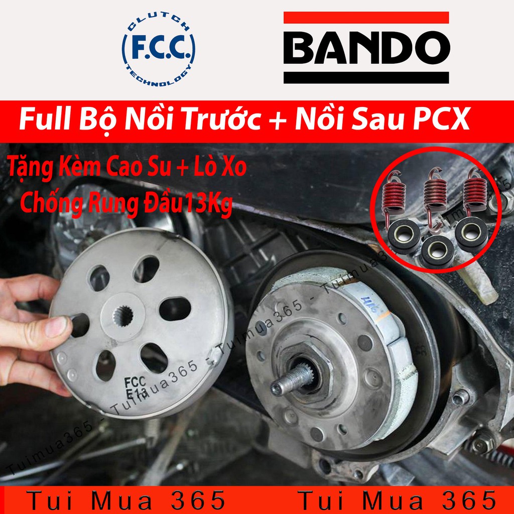 Full Bộ nồi trước và Nồi Sau Honda PCX 125 / 150cc ( Bando / FCC )