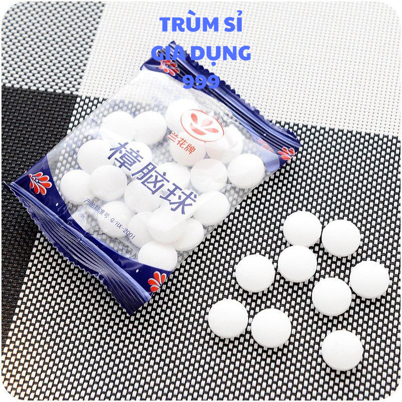 long não khử mùi bịch 20 viên giá rẻ, Long não băng phiến thơm khử mùi, đuổi gián, côn trùng, nấm mốc, khử mùi tollet