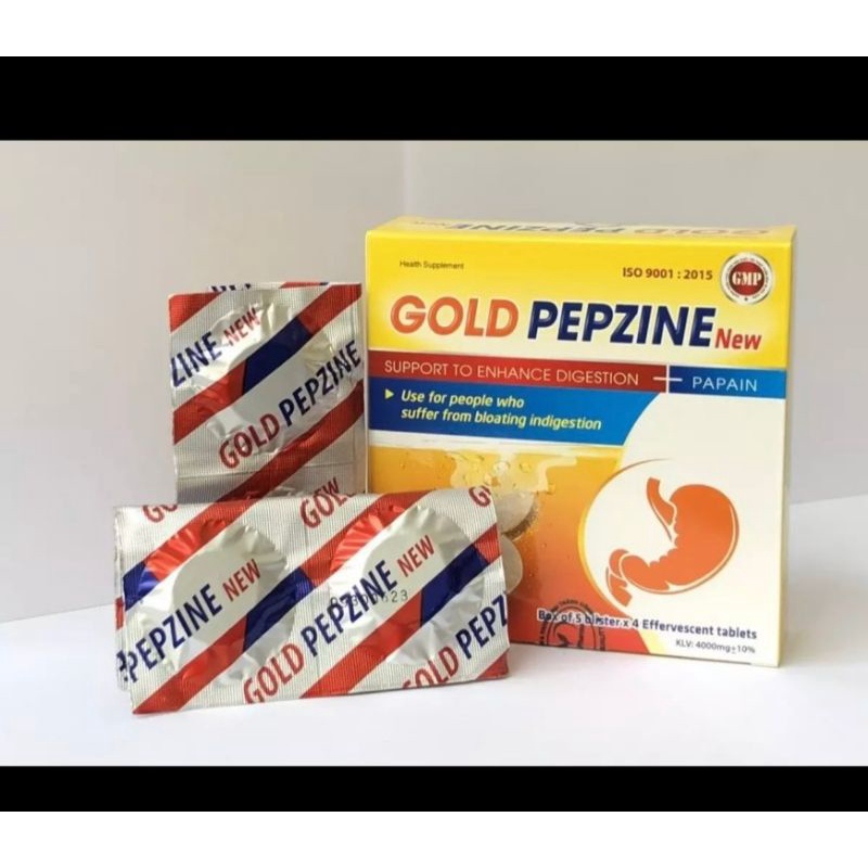 Viên sủi tiêu hóa Gold Pepzine new Hỗ trợ đầy hơi khó tiêu