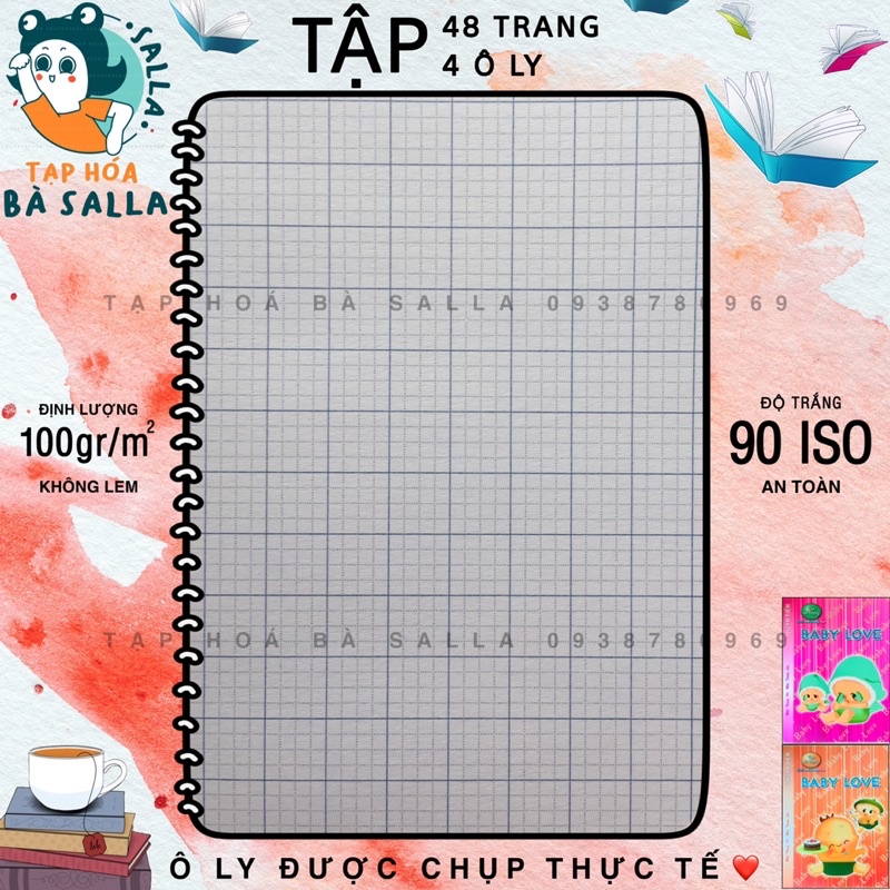 Lốc 10 Quyển Tập học sinh 48 trang 4 Ô Ly DL 100Gsm - Thuận Tiến
