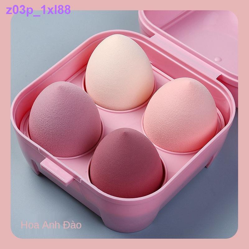 Đồ dùng làm đẹpHộp làm đẹp trứng siêu mềm mịn không chứa bột bông mút xốp khô và ướt trang điểm mặt bóng