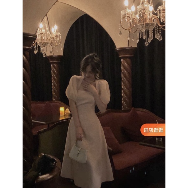 [ẢNH THẬT] VÁY DÁNG DÀI CHỮ A CỔ THUYỀN PHỐI TAY BÔNGG VOAN BE VDPTVB | BigBuy360 - bigbuy360.vn