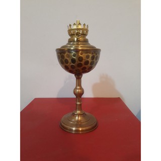 Đèn dầu bằng đồng cao 17cm