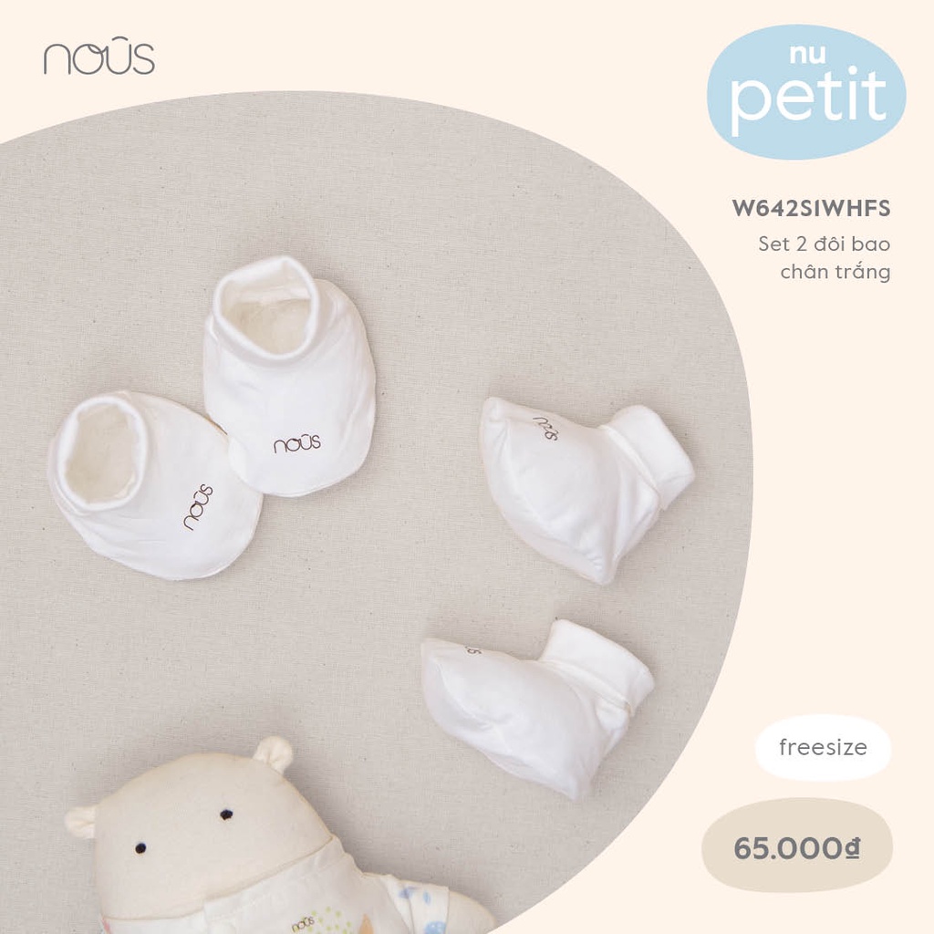 Phụ Kiện Cho Bé - Set 02 Đôi Bao Tay hoặc 02 Đôi Bao Chân Chất Petit Nous