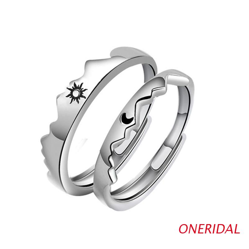 Bộ nhẫn đôi mạ đồng khắc chữ ONERI You Are My Sun &amp; Moon