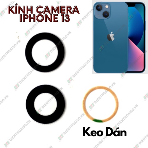 kính camera iphone 13 kèm keo dán