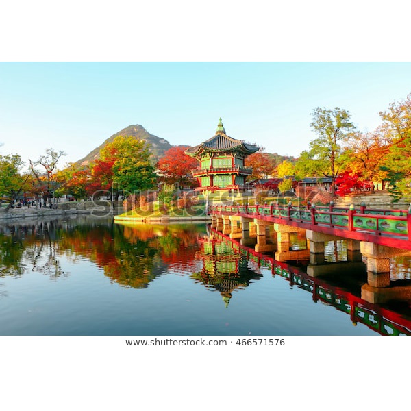 Tranh Quán Cafe, Trà Sữa, Trang Trí Cửa Hàng theo phong cách truyền thống Hàn Quốc