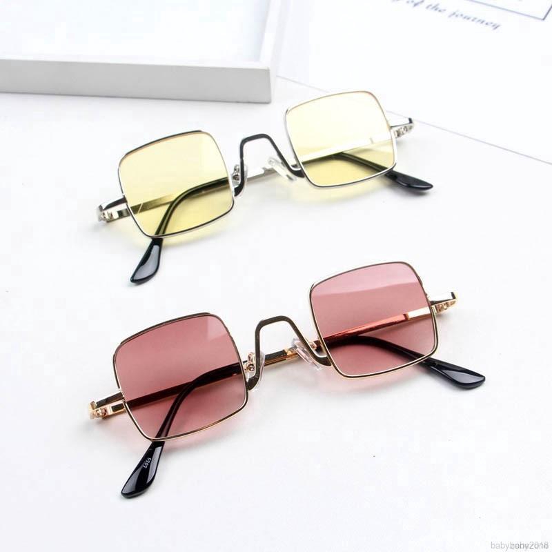 Kính mát gọng vuông chống tia UV kiểu retro cho bé
