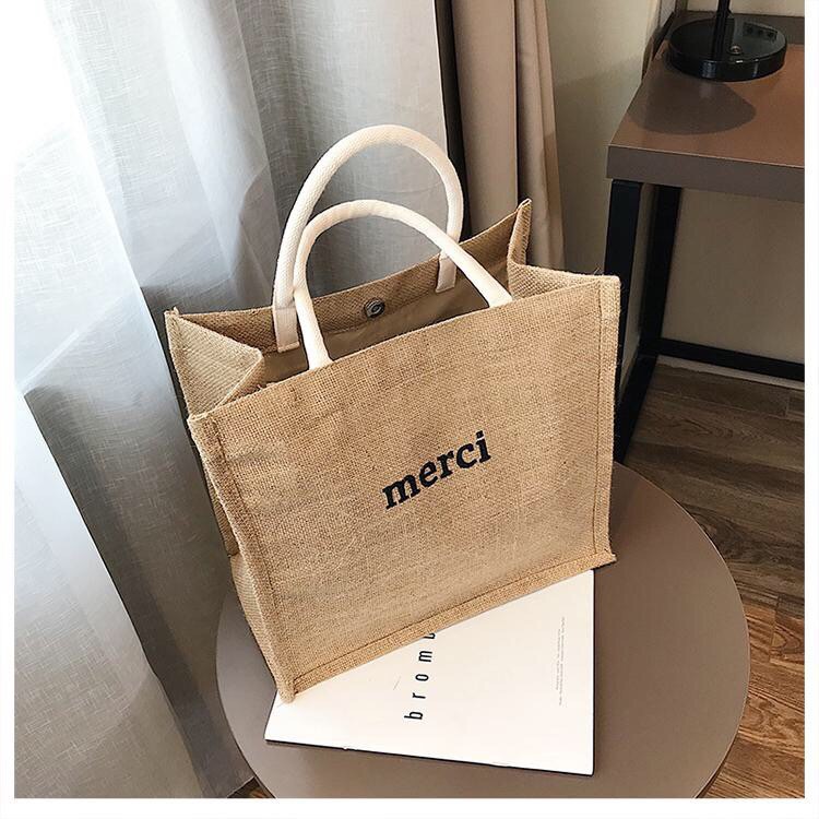 [VIDEO - ẢNH THẬT ] Túi cói Merci làm từ sợi đay to cực đẹp