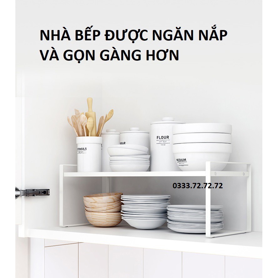 Kệ để gầm bếp loại đẹp và bền, sắt sơn tĩnh điện