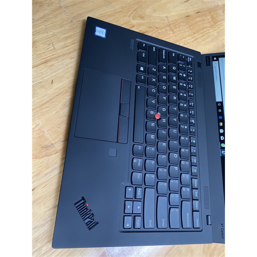 Laptop lenovo thinkpad X1 Carbon Gen 7, i7 8565u, 16G, 512G, sạc 42 lần, giá rẻ (còn bảo hành)'