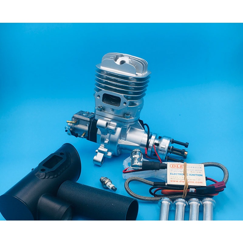 DLE65 mô hình máy bay động cơ xăng xi-lanh đơn hai kỳ xả bên làm mát bằng không khí tự nhiên khởi động bằng tay 65CC phâ