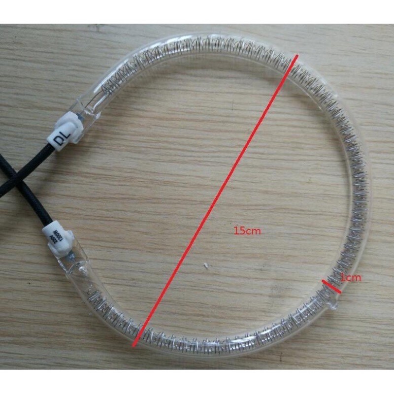 Bóng halogen sợi cacbon dùng trong nồi nướng thủy tinh đường kính ngoài 15cm