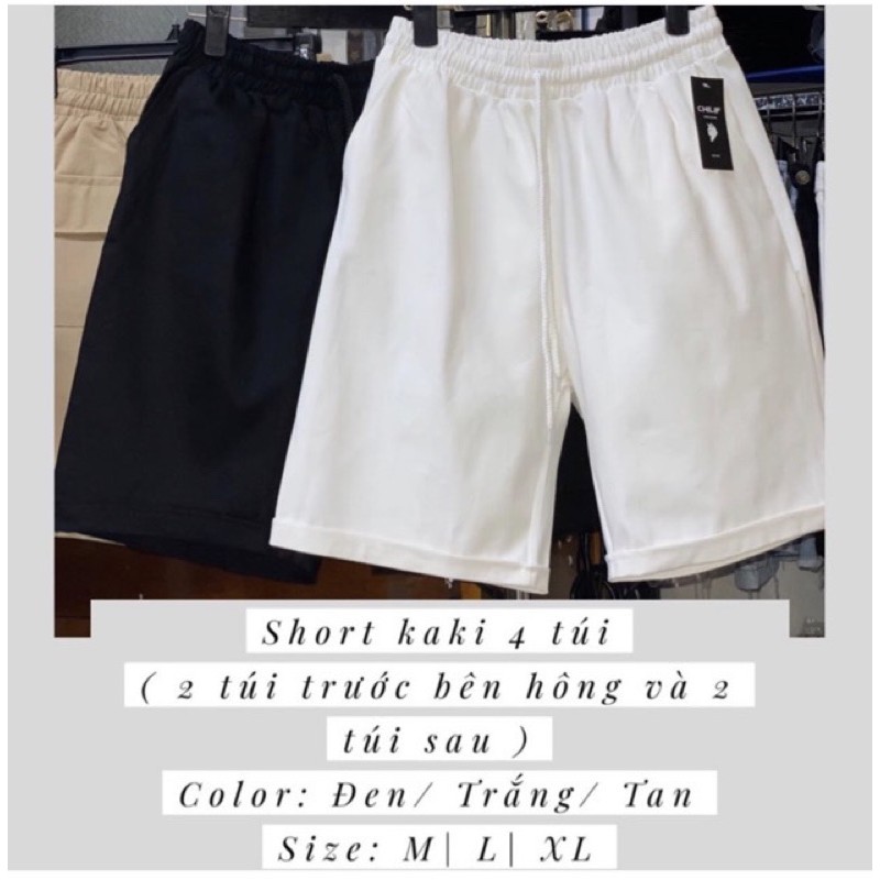 Quần Shorts Kaki Nam form Unisex(hình thật 100% tại shop)[FREESHIP]