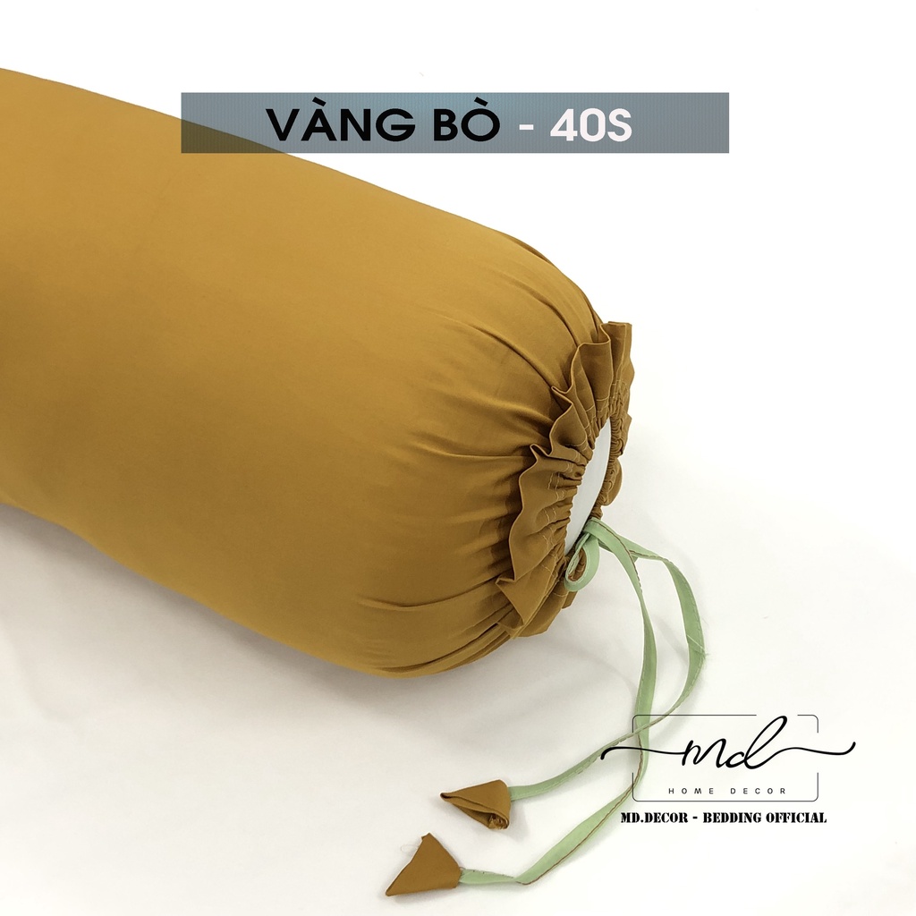 Vỏ gối ôm Lụa Tencel 40S MD.Decor - Bedding cao cấp nhập khẩu kích thước 35cm x100cm nhiều màu trơn