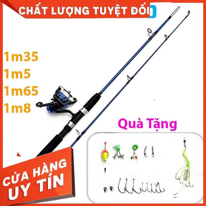 [Xả Kho] Bộ cần câu máy Shimano 2 khúc đặc 1m35 1m5 1m65 1m8 - Tặng Bộ Phụ Kiện Câu BCC-2