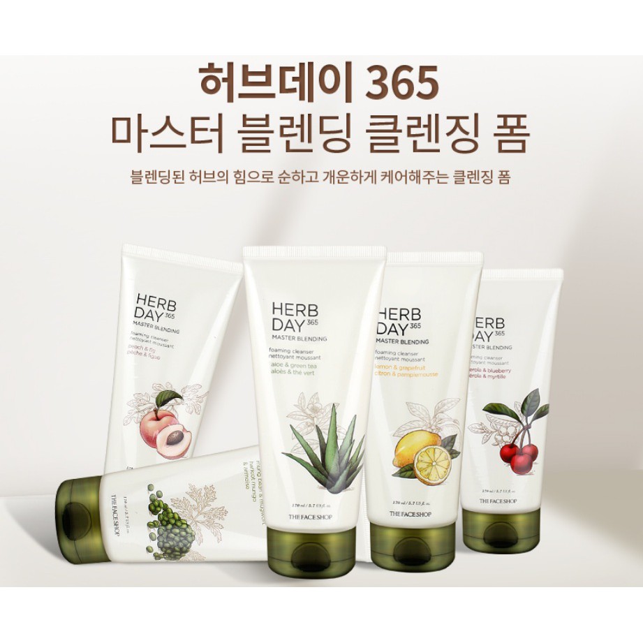 Sữa rửa mặt The Face Shop Herb Day 365 Cleansing Foam