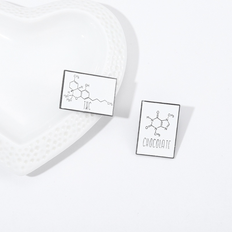 Trâm cài áo QIHE JEWELRY tráng men chủ đề hóa học làm quà tặng cho bạn bè