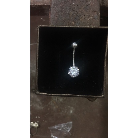 Khuyên rốn bạc chuẩn đá 9mm ( có thể đặt cỡ đá theo yêu cầu)