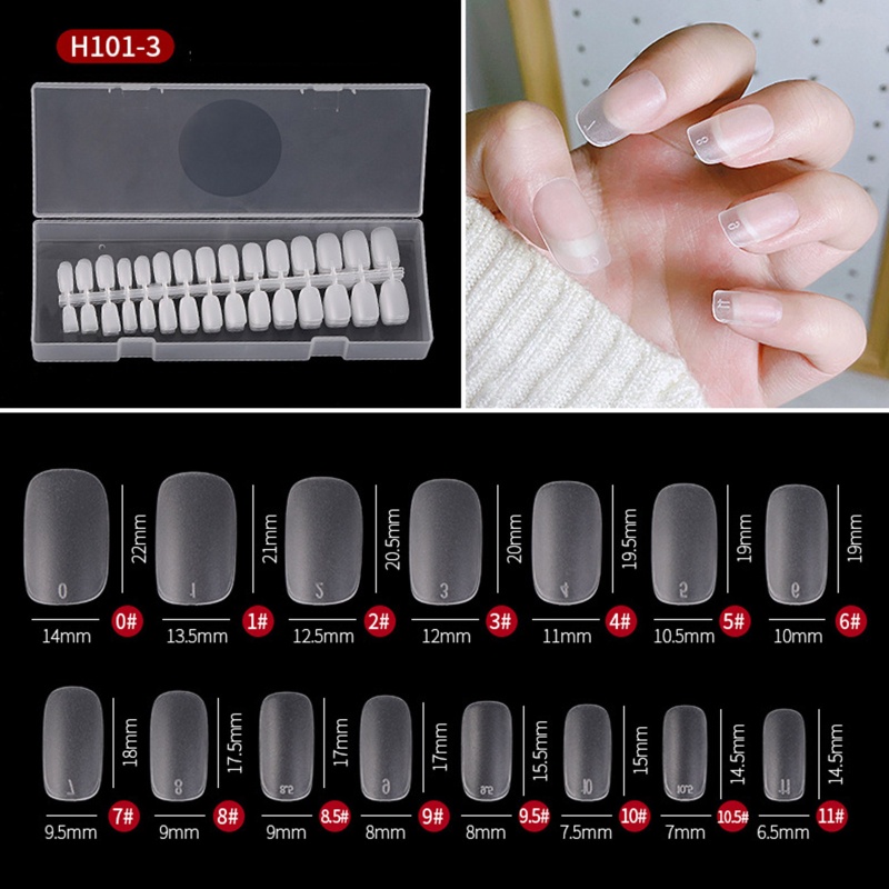Bộ Móng Tay Giả Ngắn 15 Kích Cỡ Cho Nữ