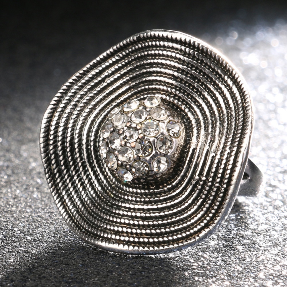 Nhẫn Đeo Tay Kim Loại Đính Đá Phong Cách Vintage Cho Nữ