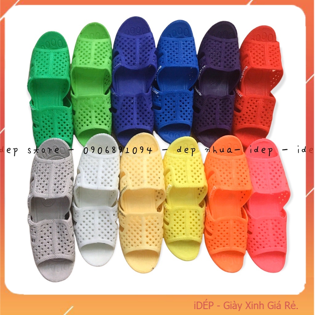 Dép tổ ong cho mẹ và bé DL015 đi mưa siêu bền IDEP (8 màu)