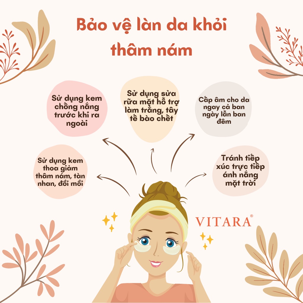 Kem thoa nám tàn nhang đồi mồi Vitara - TX PPE ngăn ngừa và giảm nám, tàn nhang, đồi mồi mới xuất hiện trên mặt 15g