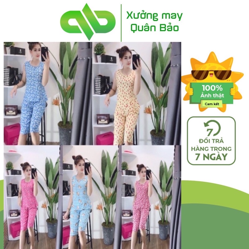 Bộ Lanh Ngố Mặc Nhà BL Fashion,quần ngố áo cộc cánh tiên