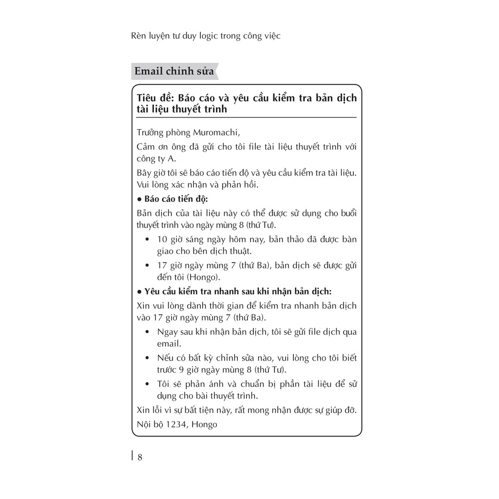 Sách - Rèn Luyện Tư Duy Logic Trong Công Việc