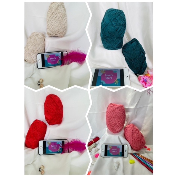 Sợi Cotton Thái - Sợi se/xe 2 chiều  - Sợi mền bóng nhẹ và mát dùng móc áo váy bikini áo dài mùa hè