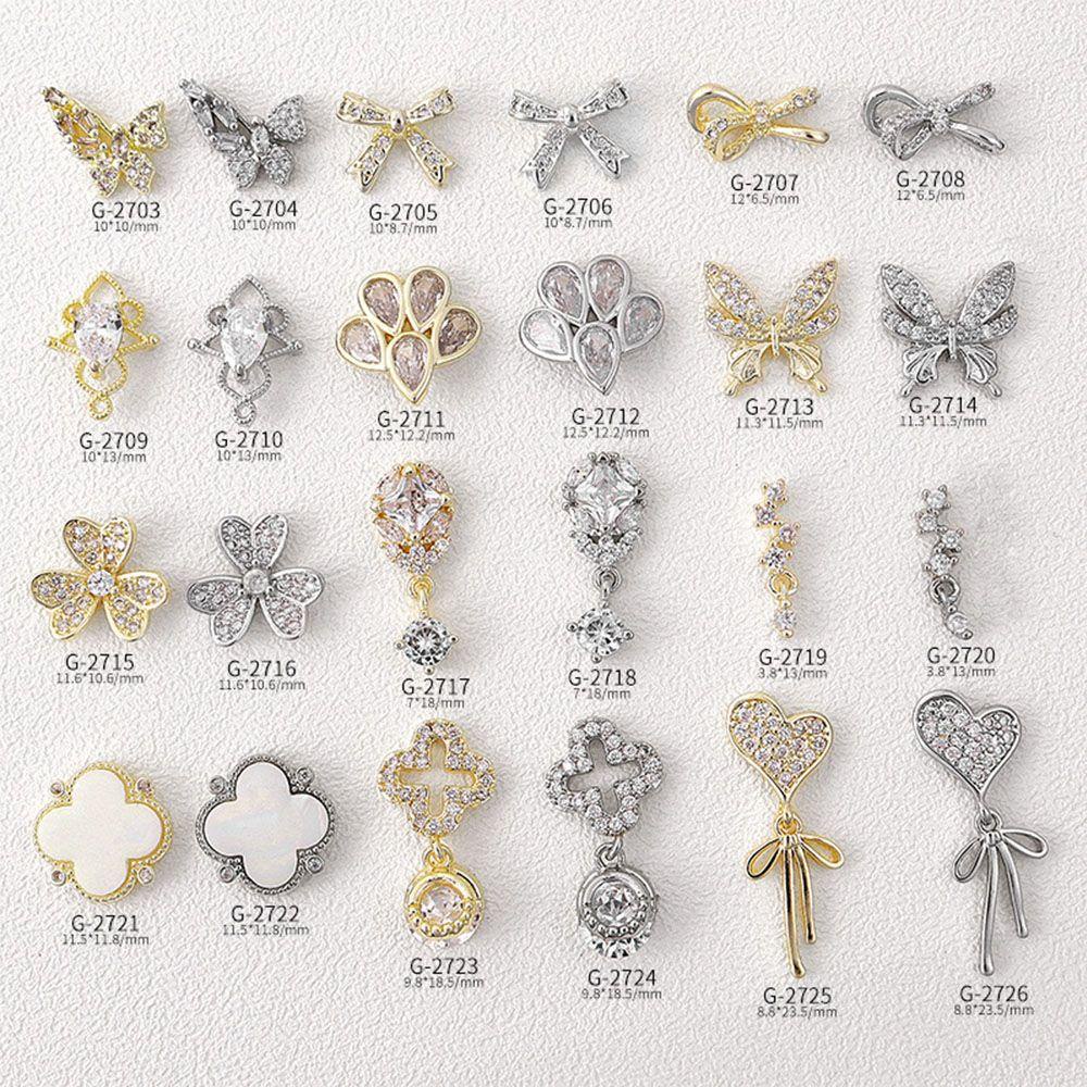 OCEANMAP Phụ Kiện Trang Trí Móng Tay Hình Bướm 3D Sang Trọng