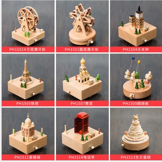Hộp nhạc gỗ siêu đáng yêu