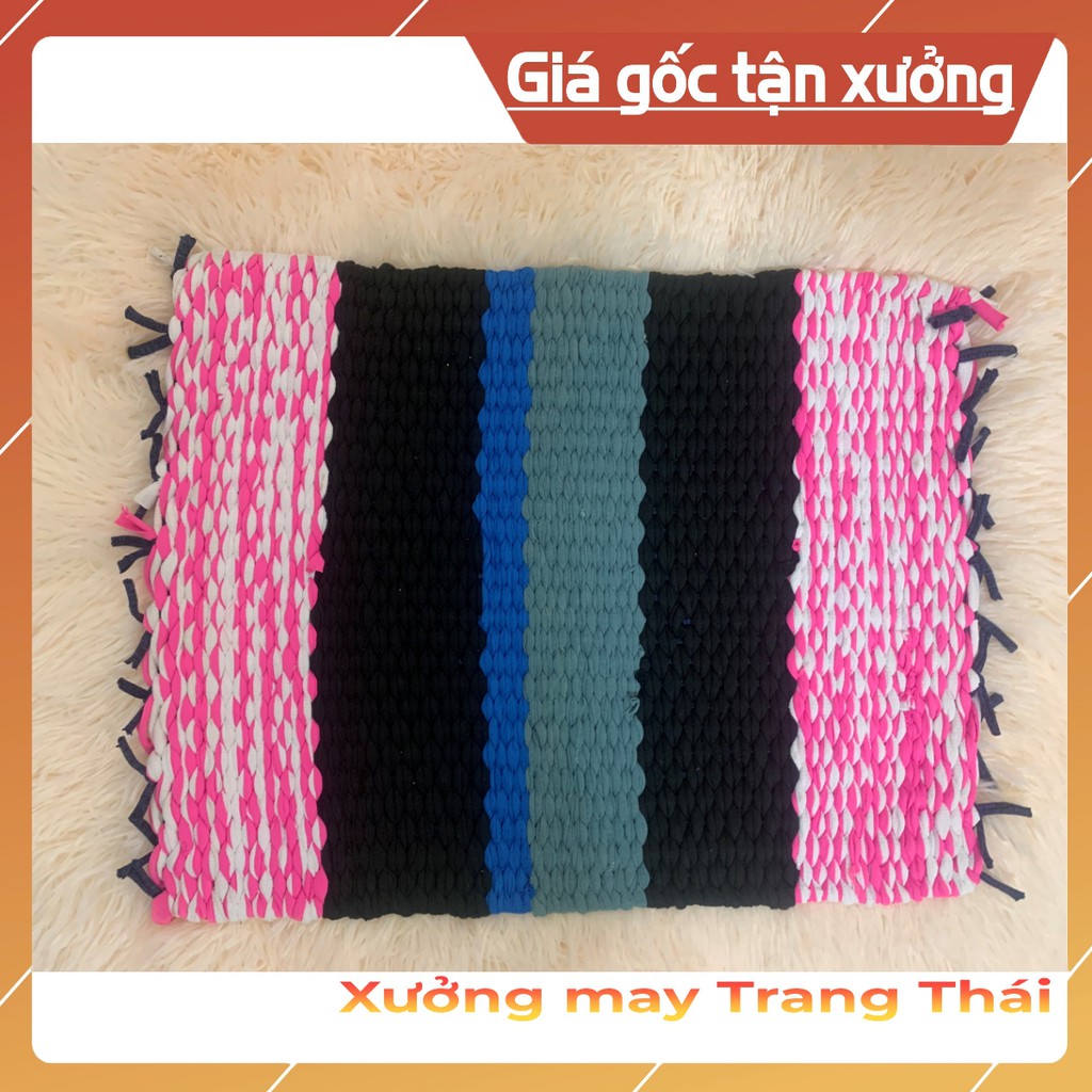 Thảm Lau Nhà Dậm Chân Vải Thun Siêu Thấm Hút Nước 33x45cm