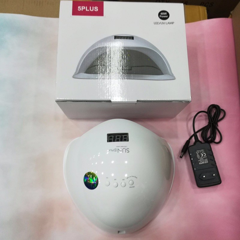 Máy hơ gel Sun 5 Plus Skinnail máy hơ móng  UV/LED 36 bóng 48W tem xanh hong khô sơn móng tay nhanh