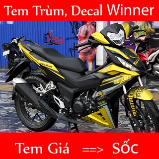 Tem trùm winer vàng đen motocross