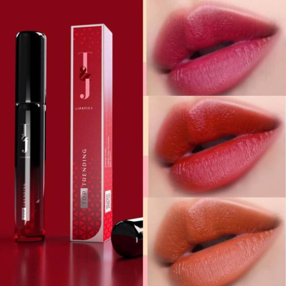 Son đỏ đẩt T&J son lì mềm mịn tự nhiên, giữ màu trong 24h